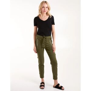 Blue Vanilla Zip Drawstring Trouser - XL / KHAKI - female