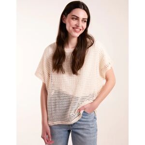 Blue Vanilla Crochet Batwing Oversized Top - M/L / CREAM - female