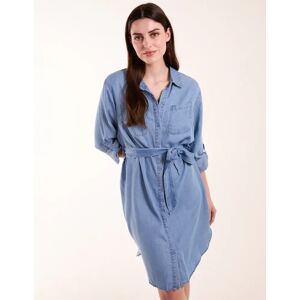 Blue Vanilla Tencel Adjustable Sleeve Shirt Dress - 8 / MID DENIM - female