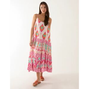 Blue Vanilla Cami Tiered Printed Dress - S / MULTI - female