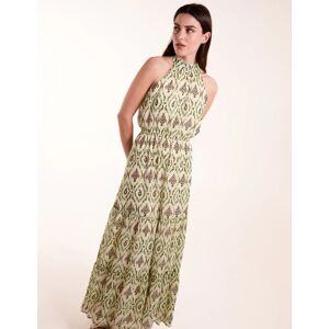 Blue Vanilla Halter Neck Maxi Dress - 16 / GREEN - female