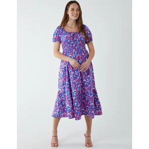 Blue Vanilla Abstract Heart Midi Dress - 8 / BLUE - female