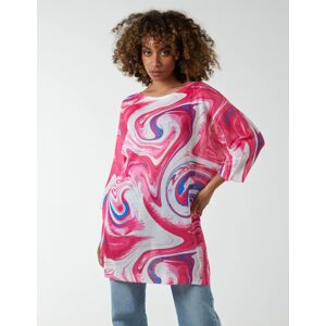 Blue Vanilla Marble Mesh Knit Jumper - ONE / PINK - female