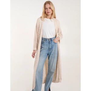 Blue Vanilla Crochet Batwing Long Knit Cardigan - ONE / STONE - female