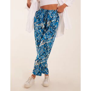 Blue Vanilla Foil Detail Capri Trousers - S / BLUE - female