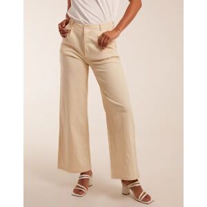 Blue Vanilla Wide Leg Trousers - 8 / BEIGE - female