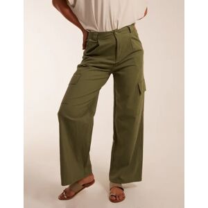 Blue Vanilla Trousers With Side Pocket - 8 / KHAKI - female