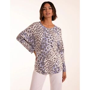 Blue Vanilla Leopard Soft Jumper - S/M / BLUE - female