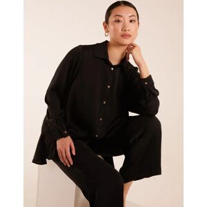 Blue Vanilla Long Sleeve Shirt & Wide Leg Trouser Set - M/L / BLACK - female