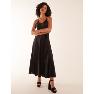 Blue Vanilla Satin Cami Maxi Dress - ONE / BLACK - female