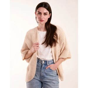 Blue Vanilla Knitted Mid Length Cardigan - ONE / BEIGE - female