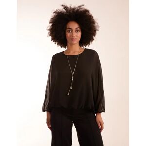 Blue Vanilla Batwing Necklace Top - ONE / BLACK - female