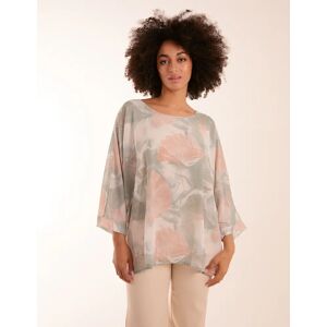 Blue Vanilla Feather Shell Print Top - ONE / Sage - female