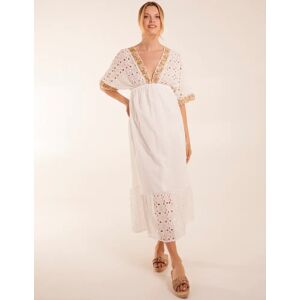 Blue Vanilla V-Neck Short Sleeve Dress - M/L / IVORY - female