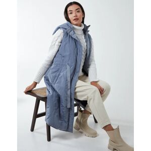 Blue Vanilla Quilted Belted Gilet - S / Slate - female