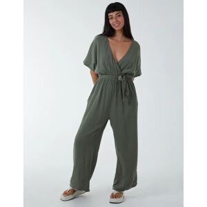 Blue Vanilla Cheese Cloth Jumpsuit - ONE / KHAKI - female