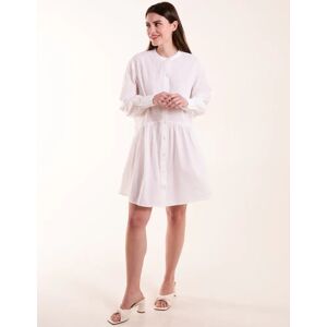 Blue Vanilla Tiered Shirt Mini Dress - M / WHITE - female