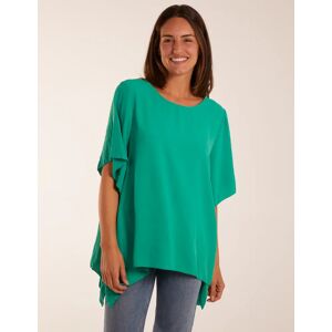 Blue Vanilla Chain Detail Short Sleeve Blouse - S/M / GREEN - female