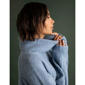 Blue Vanilla Roll Neck Jumper - S/M / DENIM - female