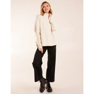 Blue Vanilla High Neck Jumper - S/M / IVORY - female