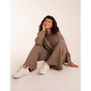 Blue Vanilla Cosy High Neck Jumper Set - S/M / MOCHA - female