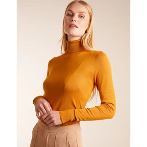 Blue Vanilla Roll Neck Jumper - XXL / MUSTARD - female