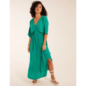 Blue Vanilla Rope Detail V Neck Maxi Dress - 10 / GREEN - female