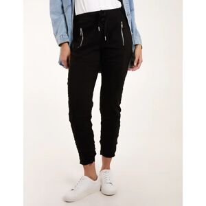 Blue Vanilla Zip Drawstring Trouser - XL / BLACK - female