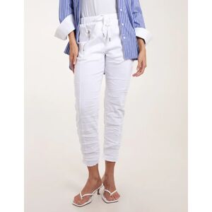 Blue Vanilla Zip Drawstring Trouser - XL / WHITE - female