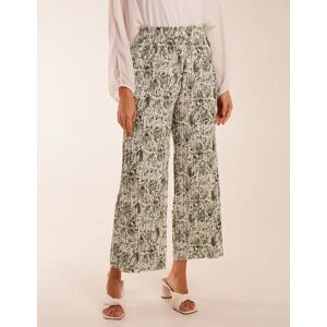 Blue Vanilla Paisley Wide Leg Trousers - S / GREEN - female