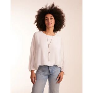 Blue Vanilla Batwing Necklace Top - ONE / IVORY - female