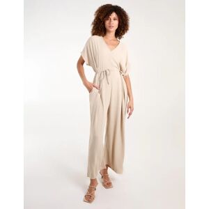 Blue Vanilla V Neck Straight Leg Relaxed Jumpsuit - ONE / STONE - female