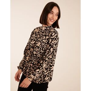 Blue Vanilla High Neck Batwing Top - L / BLACK - female