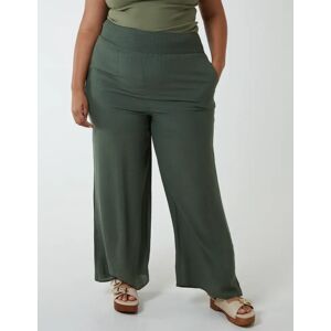 Blue Vanilla Curve Wide Leg Trousers - 18/20 / KHAKI - female