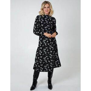 Blue Vanilla Tie Wrap Midi Dress - 10 / BLACK PATTERN - female