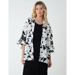 Blue Vanilla Kimono Top With Laced Sleeve - M/L / CREAM PATTERN - female