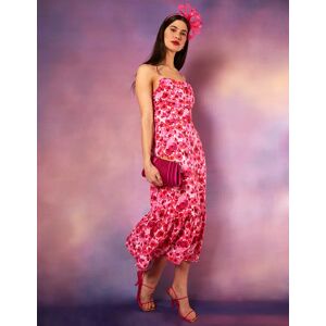 Blue Vanilla Draped Cowl Neck Midi Dress - 16 / PINK - female