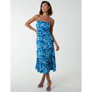 Blue Vanilla Draped Cowl Neck Midi Dress - 16 / Teal - female