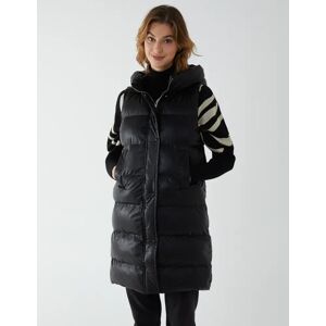 Blue Vanilla Hooded Puffer Gilet - L / BLACK - female