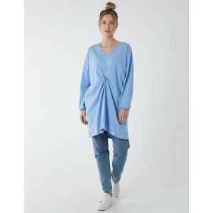 Blue Vanilla Twist Front Cotton Tunic With Side Pocket - ONE / BLUE - female