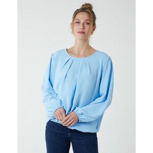 Blue Vanilla Elasticated Blouson Hem Blouse - S/M / Light Blue - female