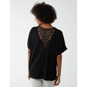 Blue Vanilla Butterfly Lace Back Top - S/M / BLACK - female