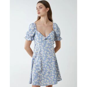 Blue Vanilla Twist Front Fit & Flare Dress - 10 / BLUE - female