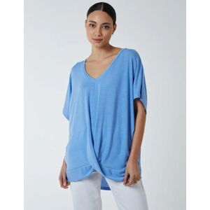 Blue Vanilla Front Twist T-Shirt - S/M / BLUE - female