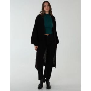 Blue Vanilla Edge to Edge Knitted Long Cardigan - M/L / BLACK - female