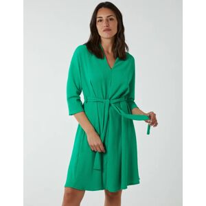 Blue Vanilla V Neck Crunchy Stitch Batwing Dress - S/M / GREEN - female