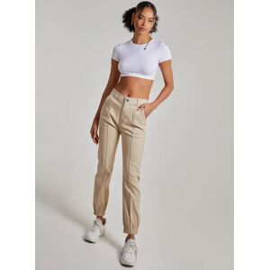 Pink Vanilla Cuffed Cargo Pants  - 14  - Stone