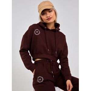 Pink Vanilla Cropped Hoodie  - M  - Chocolate