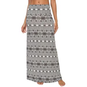 EXCHIC Women's Bohemian Style Print Long Maxi Skirt (XL, 8) - Brand New