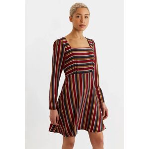 Louche Cossette Winter Stripe Long Sleeve Mini Dress 12 Female